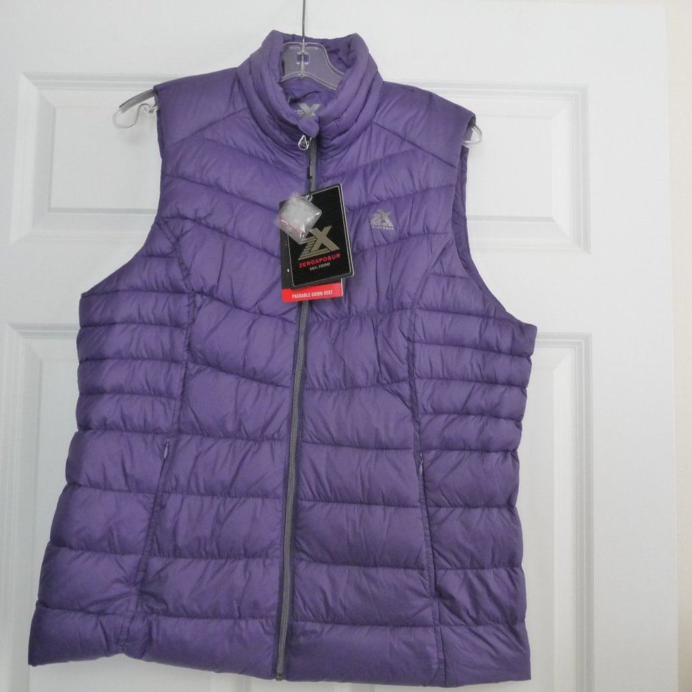 NWT WOMEN’S ZEROXPOSURE PACKABLE DOWN VEST WITH POUCH – SIZE LARGE